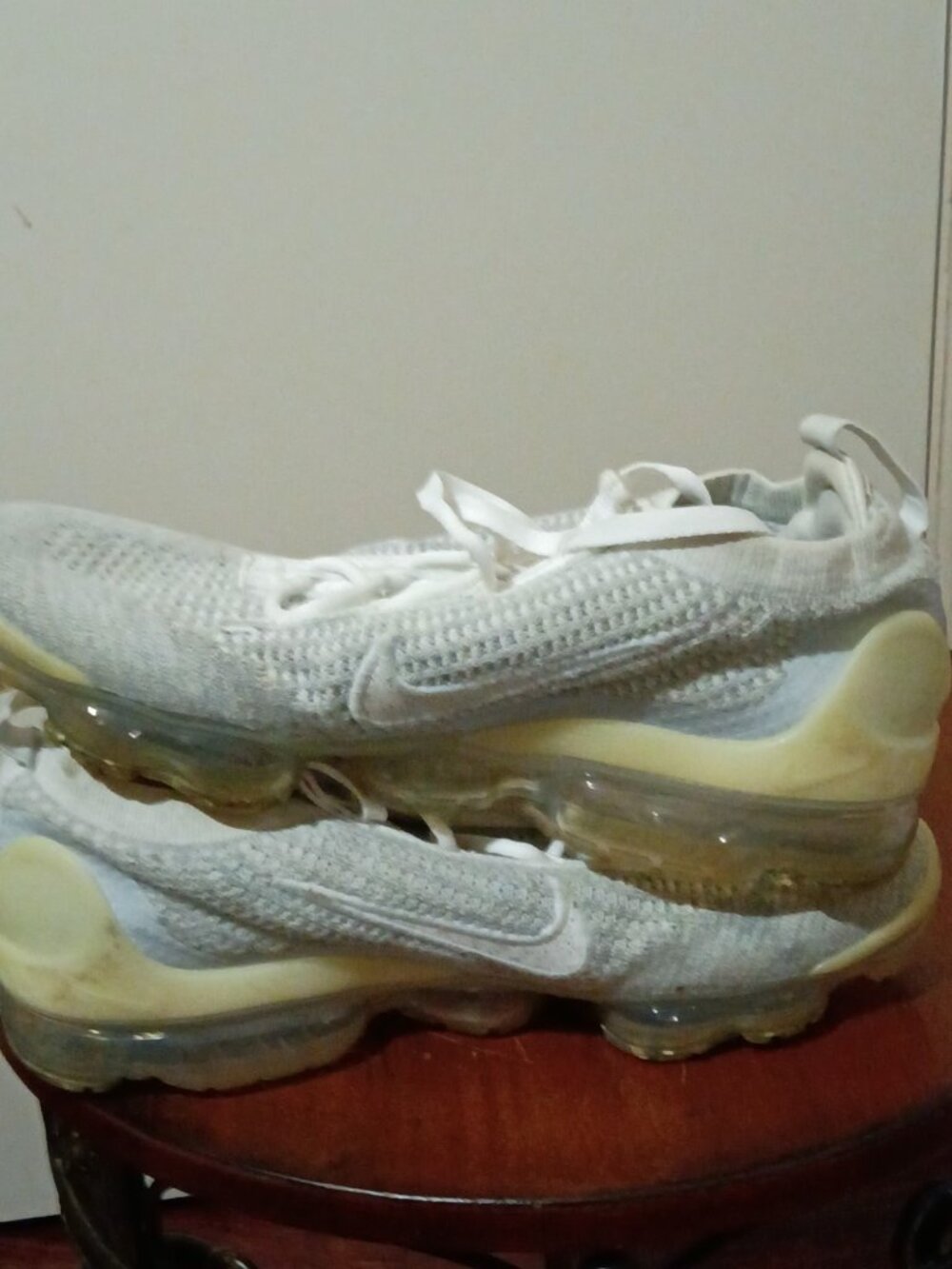 Nike Air Vapormax 2021 Flyknit Women's Gray White Running Shoes SIZE 7.5 - Picture 13 of 14
